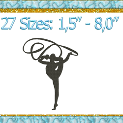 Gymnast Embroidery Gymnastic Embroidery Design Gymnastics Silhouette Embroidery Sport Embroidery Design Instant Download