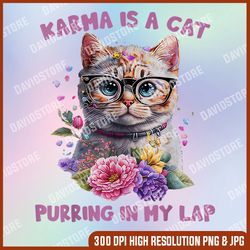 karma is a cat purring in my lap png, karma is a cat png, png high quality, png, digital download
