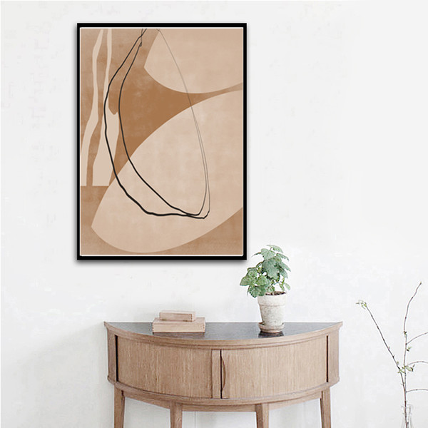 Neutral Print Abstract Large Art Living Room Wall Art Set Of 3 Posters