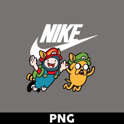 adventure time mario nike png, nike logo png, adventure time mario png, digital file - digital file