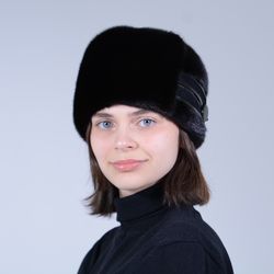 Classic Fur Hat for womens. Warm Fur Hat. Winter Mink Hat. Real Fur Hat. Mink Hat. Fur Hats. Winter fur Hats