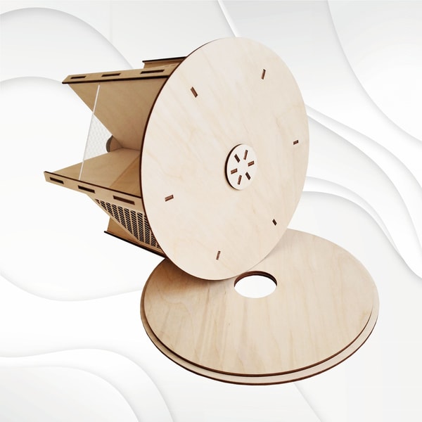 Rotating File Stand Rotating stand svg dxf pattern laser cut. Laser cutting file | Inspire ...