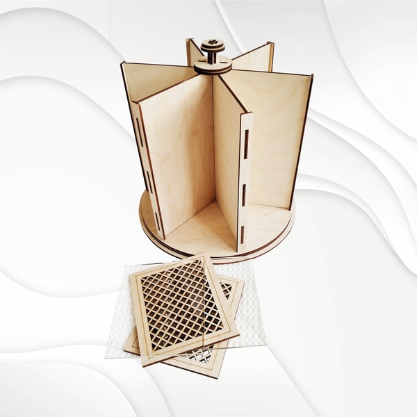 Rotating File Stand Rotating stand svg dxf pattern laser cut. Laser cutting file | Inspire ...