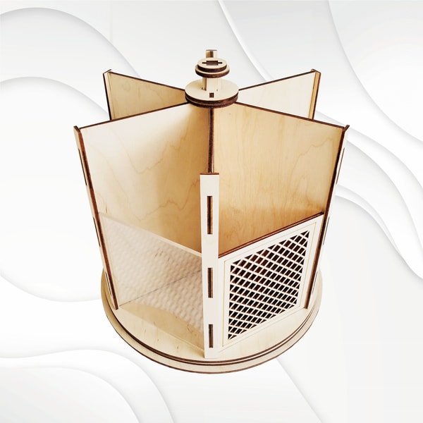 Rotating File Stand Rotating stand svg dxf pattern laser cut. Laser cutting file | Inspire ...