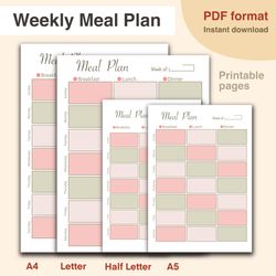Menu Plan, Weekly Meal Planner, Meal Planner, Grocery List, Meal Planning, Menu Planner, Weekly Menu Planner, Meal Prep,