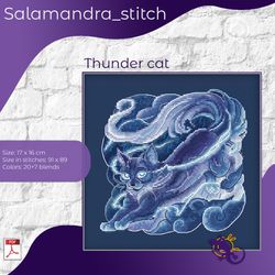 Thunder cat, cross stitch
