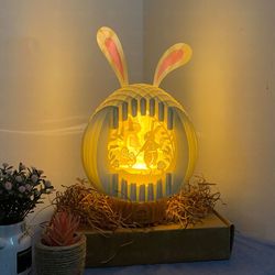 Easter Bunny Sphere Popup 3D SVG - Super Cute Easter Bunny SVG Files - Easter SVG - Easter Decoration