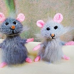 mouse stuffed animals toy crochet plush rat toys amigurumi mice woodland animals toys pet mouse soft cute baby toys