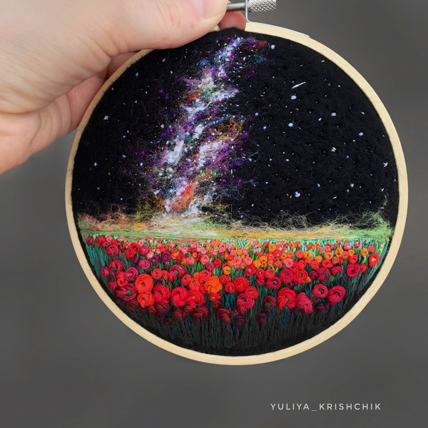 Thread painting, embroidered and needle felted painting, Spa | Inspire ...