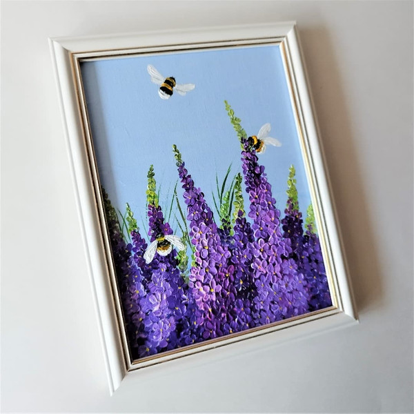 Bumblebees-artwork-insect-acrylic-painting-in-frame.jpg
