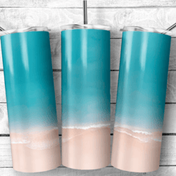 ocean beach 20oz skinny tumbler wrap png