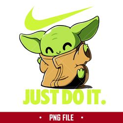 baby yoda nike png, baby yoda swoosh png, nike logo png, baby yoda png digital file