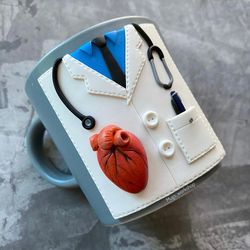 Heart Organ Anatomy Artwork Mug - Gift For New Doctor, Cardiologist, Medical Student, Medical School Graduation Gift