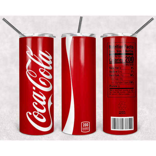 Coca Cola Tumbler Wrap Design - JPEG & PNG - Sublimation Pri - Inspire ...