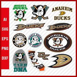 Anaheim Ducks Hockey Svg, NHL National Hockey League Team Svg Logo Clipart Bundle Instant Download SVG - PNG - EPS - PDF