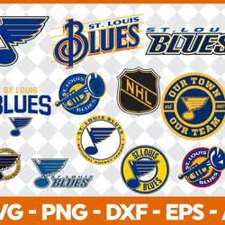 st. louis blues svg nhl national hockey league team svg logo clipart bundle instant download svg - png - eps - pdf
