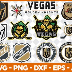 Vegas Golden Knights Svg NHL National Hockey League Team Svg Logo Clipart Bundle Instant Download SVG - PNG - EPS - PDF