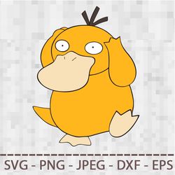 psyduck pokemon svg png jpeg digital cut vector files for silhouette studio cricut design