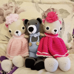 Dreamy Doris Crochet Teddy Bear child's toy doll