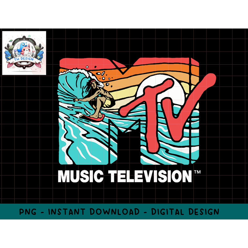 Mademark x MTV - MTV Catch a Wave MTV Surfer Logo Retro Graphic Long Sleeve T-Shirt copy.jpg