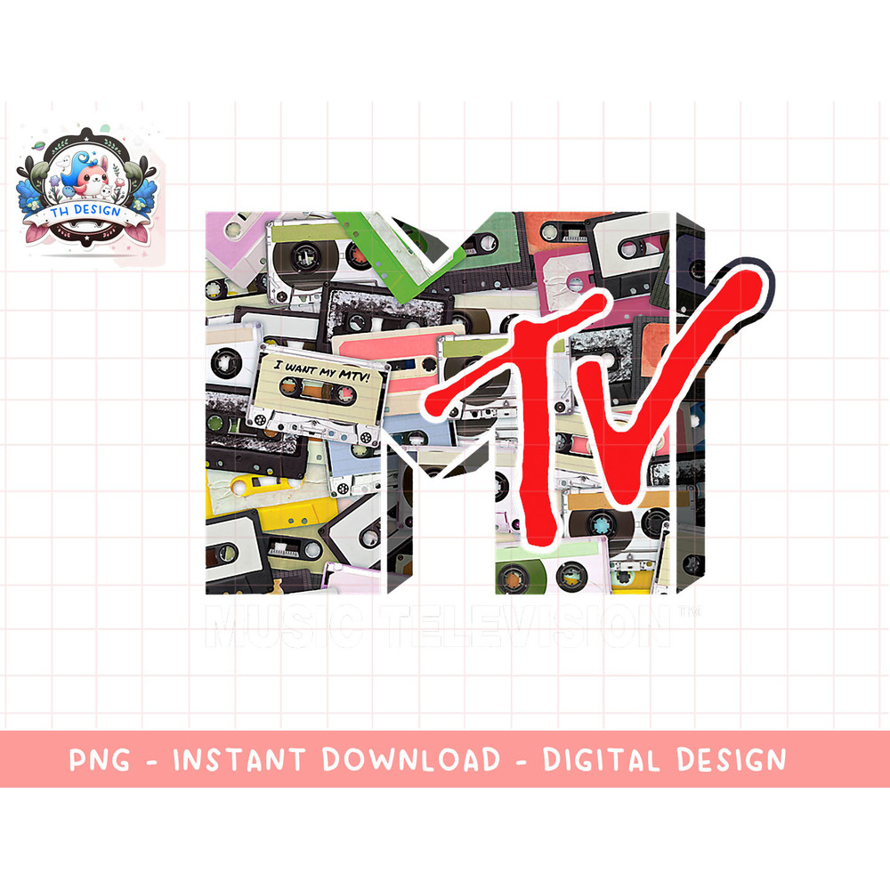 Mademark x MTV - MTV Logo 80s Vintage Cassette Tapes Remix T-Shirt copy.jpg