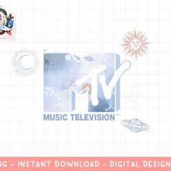 mademark x mtv - official mtv 1981 with an hand painted sky in background png, digital download, instant download,mtv, m