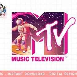 mademark x mtv - official mtv logo - surfing astronaut in space  png, digital download, instant download,mtv, mtv logo,