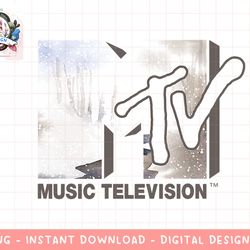 mademark x mtv - official mtv logo with artful winternight landscape png, digital download, instant download,mtv, mtv lo