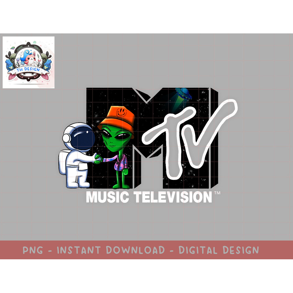 Mademark x MTV - The official MTV Logo - Astronaut meets Alien in Space T-Shirt copy.jpg
