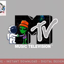 mademark x mtv - the official mtv logo - astronaut meets alien in space png, digital download, instant download,mtv, mtv