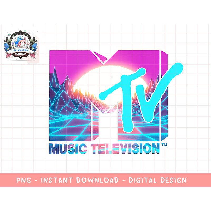 Mademark x MTV - The official MTV Logo with a big sun behind a vector world Tank Top copy.jpg