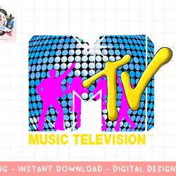 mademark x mtv - the official mtv logo with disco sphere and funky dancers png, digital download, instant download,mtv,
