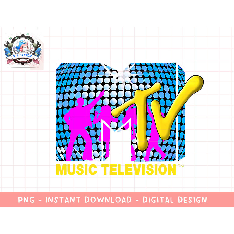 Mademark x MTV - The official MTV Logo with disco sphere and funky dancers T-Shirt copy.jpg