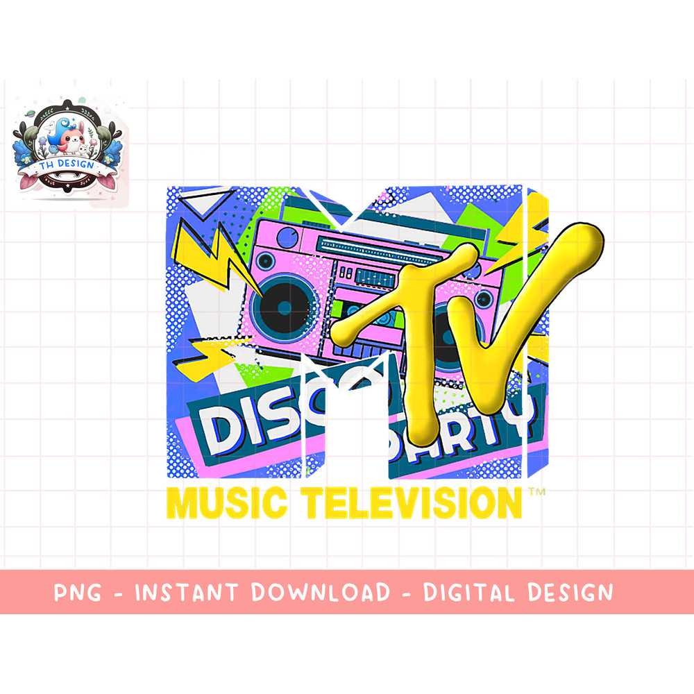 Mademark x MTV - The official MTV Logo with Ghettoblaster for disco party T-Shirt copy.jpg