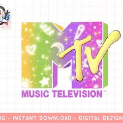 mademark x mtv - the official mtv logo with neon party elements png, digital download, instant download,mtv, mtv logo, m