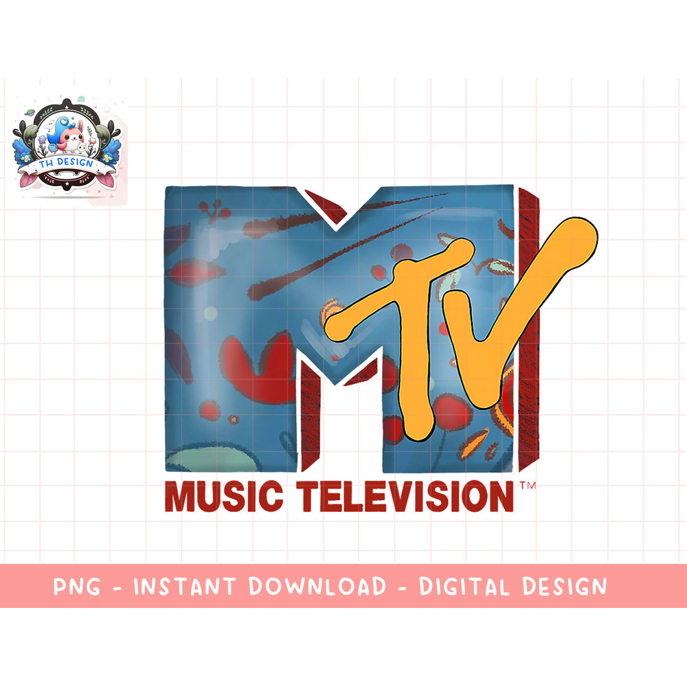 Mademark x MTV - The official MTV Logo with scandinavian folk art T-Shirt copy.jpg