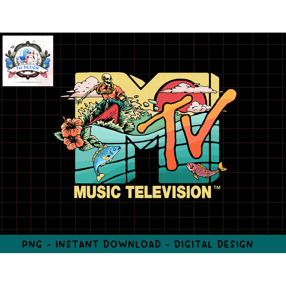 Mademark x MTV - Vintage Surfing Skeleton Mother Ocean MTV Logo Pullover Hoodie copy.jpg