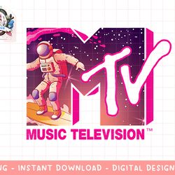 mademark x mtv - womens official mtv logo - surfing astronaut in space  png, digital download, instant download,mtv, mtv