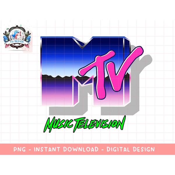 MTV 80s Style 3D Logo png, digital download, instant downlo - Inspire ...