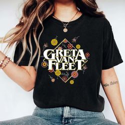 greta van fleet shirt, greta van fleet merch, greta van fleet tshirt, retro greta van fleet shirt, dream in gold tour 20