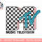 MTV Checkered Logo Pink Shadow Turquoise TV Graphic T-Shirt copy.jpg