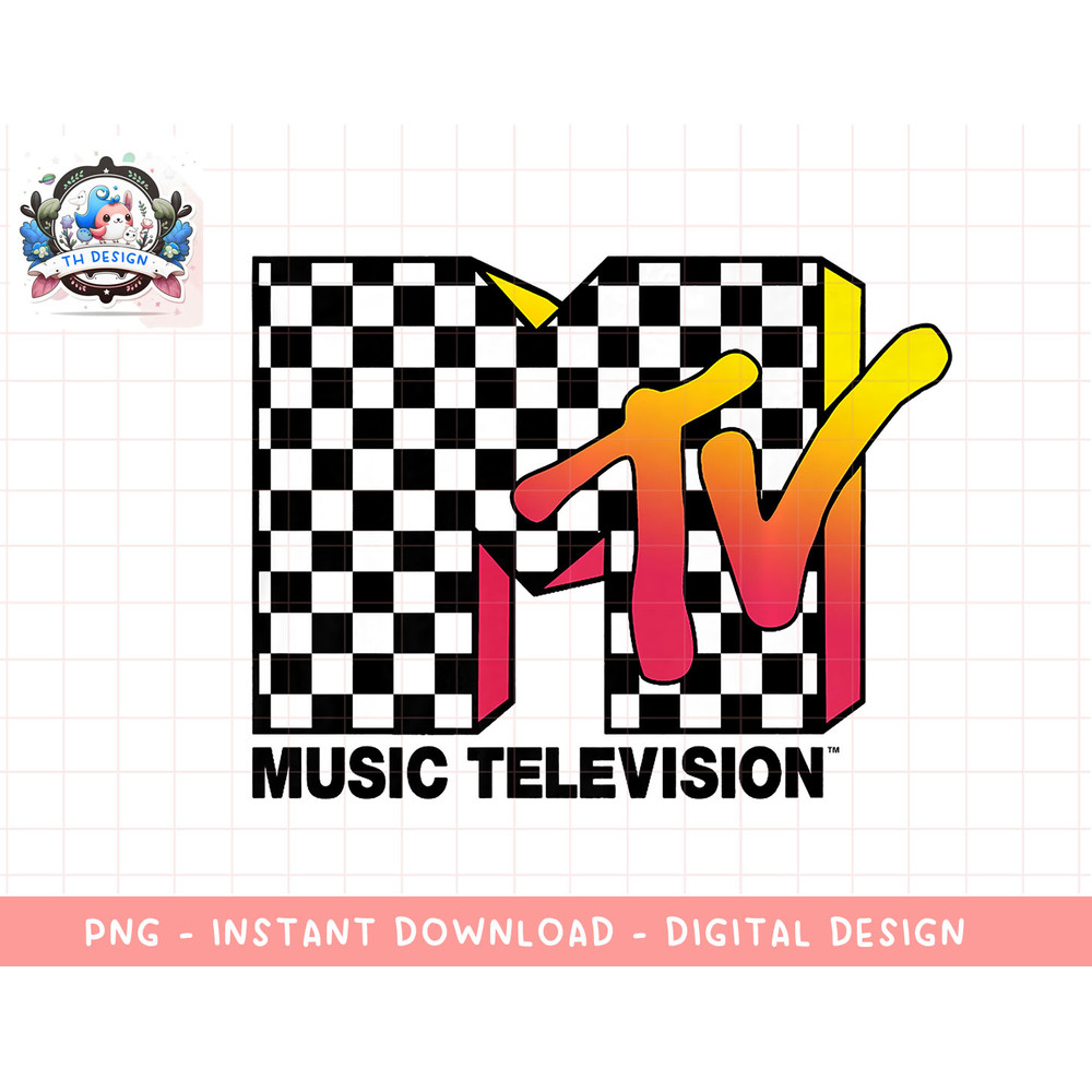 MTV Classic Checkered Logo Premium T-Shirt copy.jpg