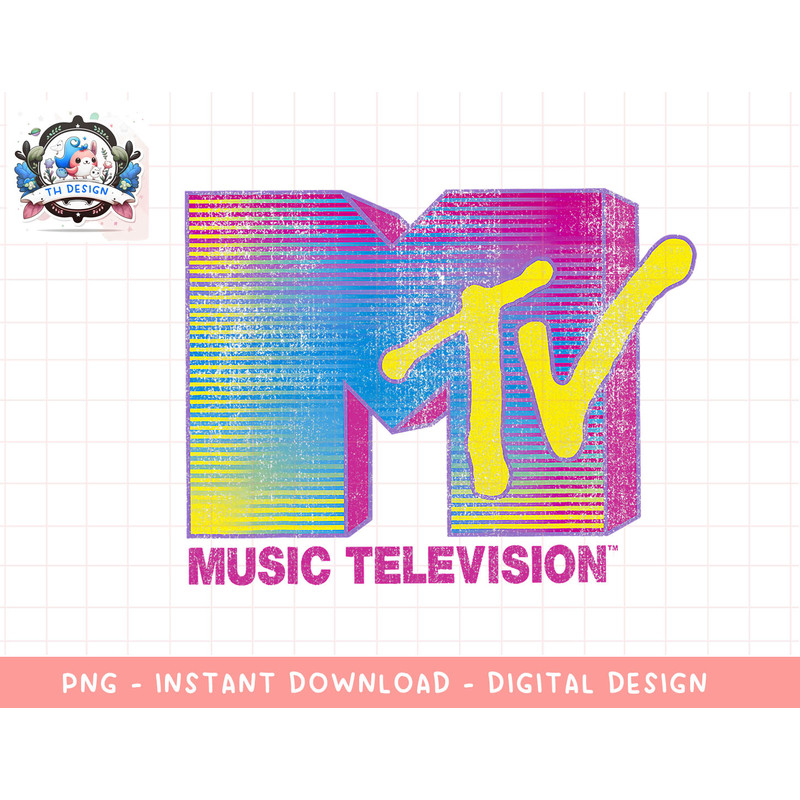 MTV Distressed Fluorescent Gradient Logo T-Shirt copy.jpg