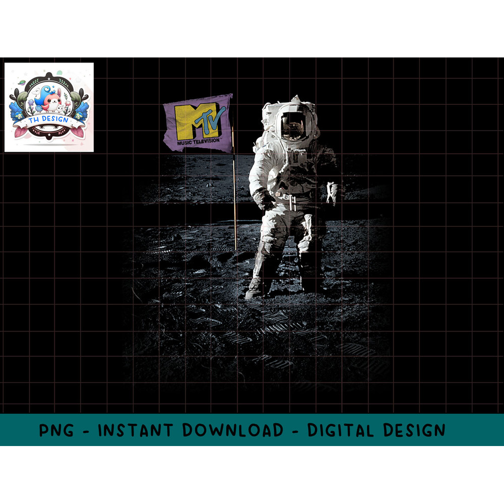 MTV Flag With Man On The Moon Long Sleeve T-Shirt copy.jpg
