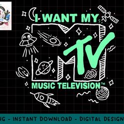 mtv i want my music television alien sketch logo png, digital download, instant download,mtv, mtv logo, mtv png