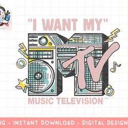mtv i want my retro boombox graphic png, digital download, instant download,mtv, mtv logo, mtv png