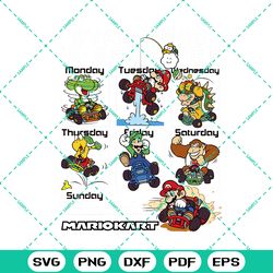 mario kart everyday is game day group shot graphic t-shirt t-shirt png
