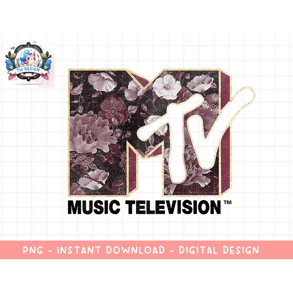 MTV Logo Dark Floral Style Raglan Baseball Tee copy.jpg