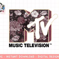 mtv logo dark floral style raglan baseball teepng, digital download, instant download,mtv, mtv logo, mtv png