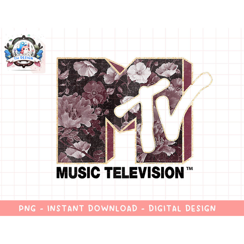 MTV Logo Dark Floral Style Raglan Baseball Tee copy.jpg